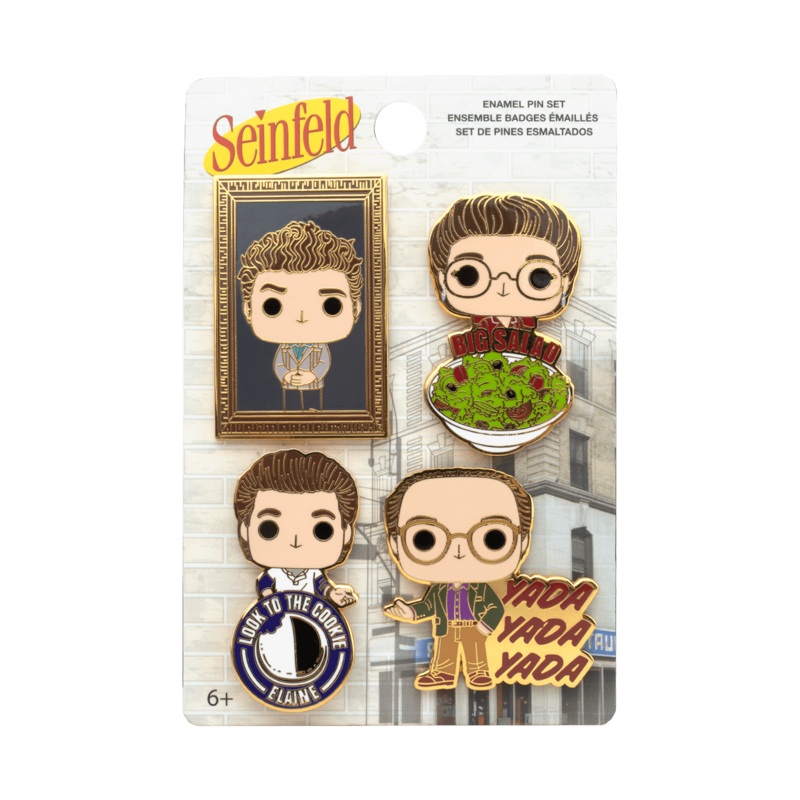 SEINFELD ALL CHARACTER FUNKO POP! 4 PACK PIN SET