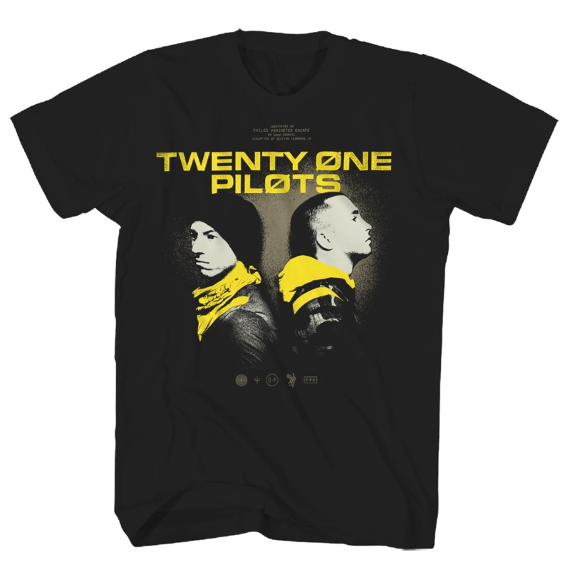 TWENTY ONE PILOTS BACK2BACK BLACK TEE BLACK