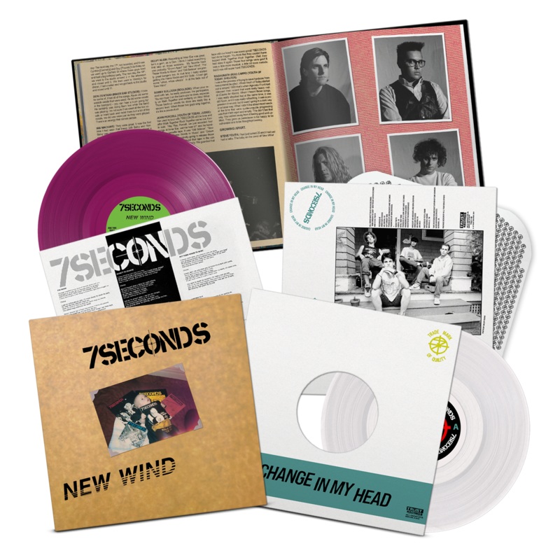 7SECONDS 'NEW WIND / CHANGE IN MY HEAD' 2LP (Purple/Clear Vinyl)