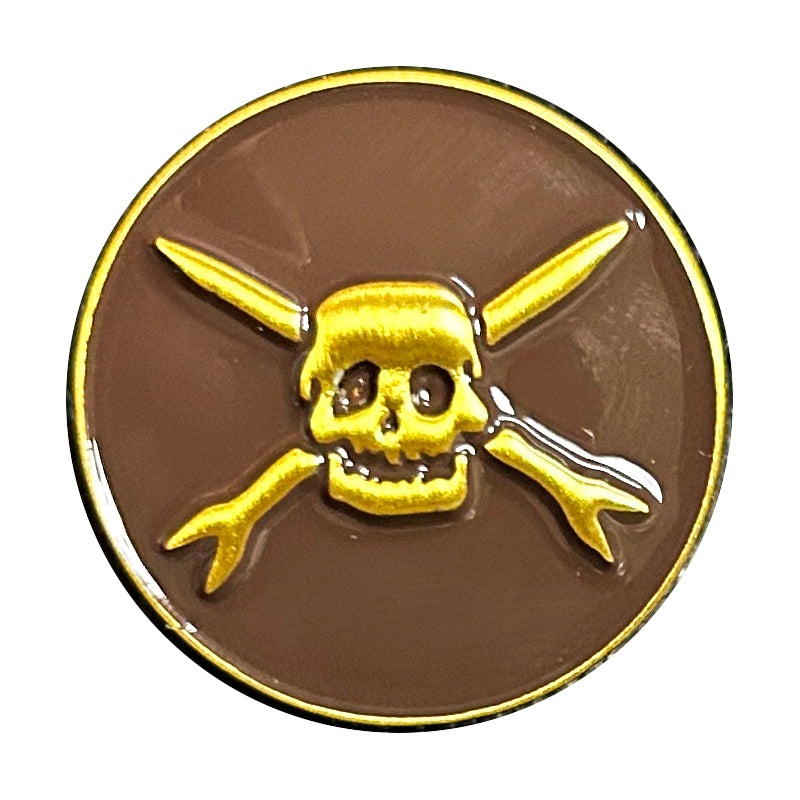 Teenage Bottlerocket - Logo 1.25" - Brown & Gold - Enamel Pin
