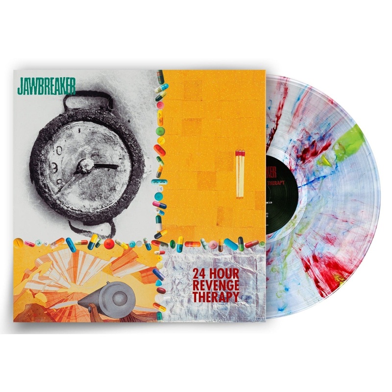 JAWBREAKER 24 HOUR REVENGE THERAPY LIMITED CLEAR W/ YELLOW/BLUE/RED SWIRL VINYL LP ONLY 500 MADE