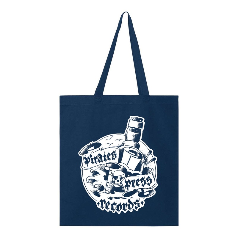 Pirates Press Records - Bottle - Navy Blue - Tote Bag