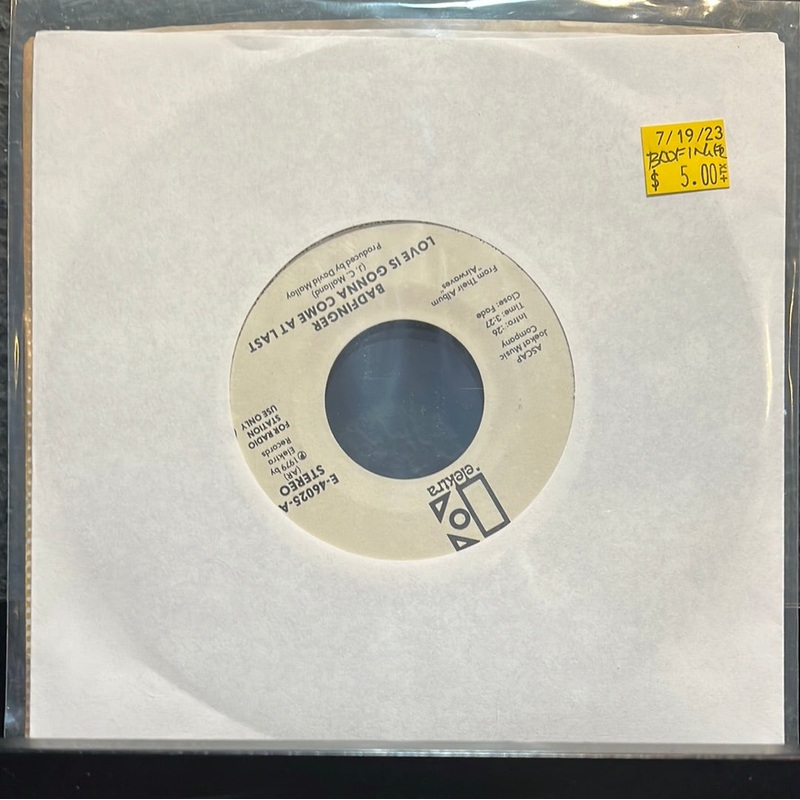 USED VINYL: Badfinger "Love Is Gonna Come At Last" 7"
