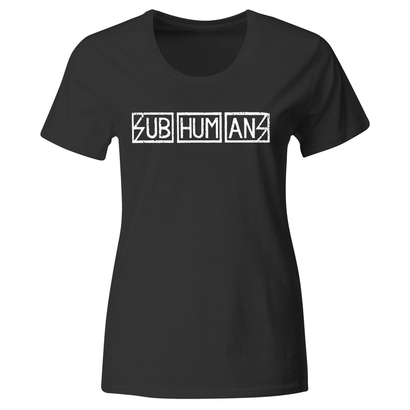 Subhumans - Horizontal Logo - Black - T-Shirt - Fitted