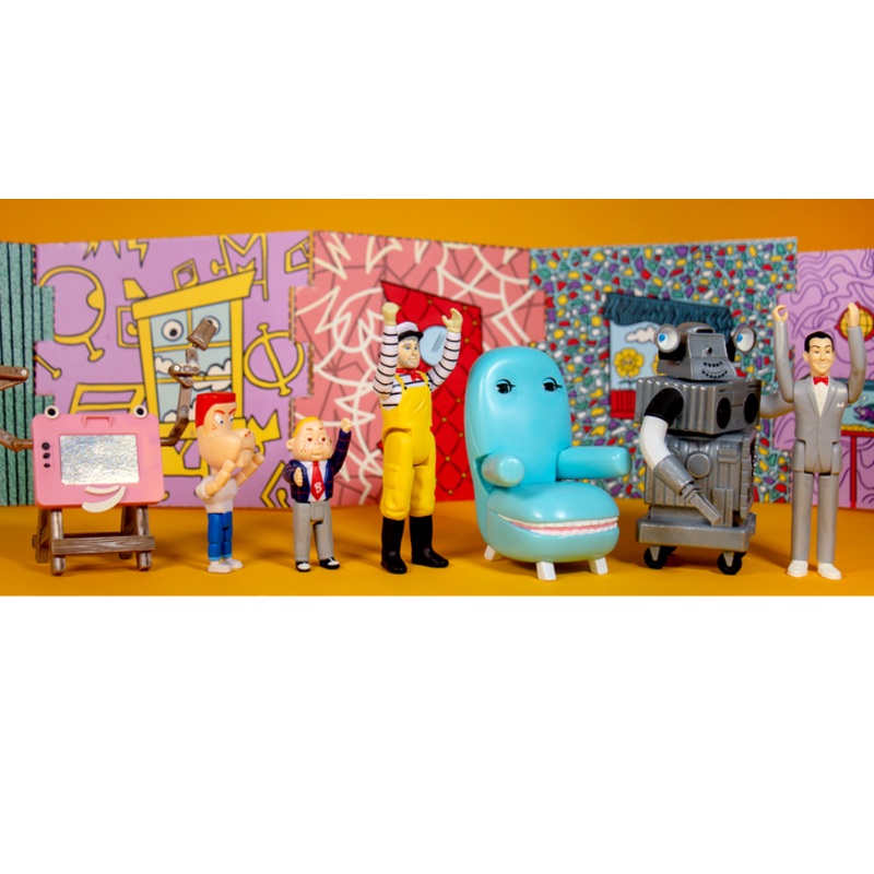 PEE-WEE'S PLAYHOUSE REACTION FIGURE -COMPLETE SET