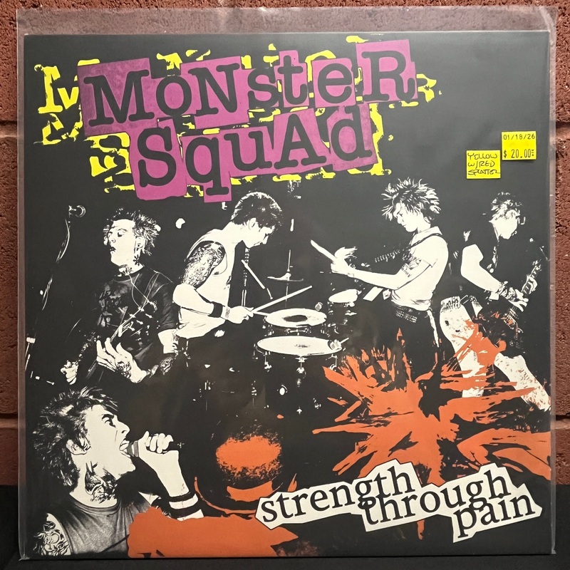Used Vinyl: Monster Squad "Strength Through Pain" LP (2015 Press - Yellow w/Red Splatter Vinyl)