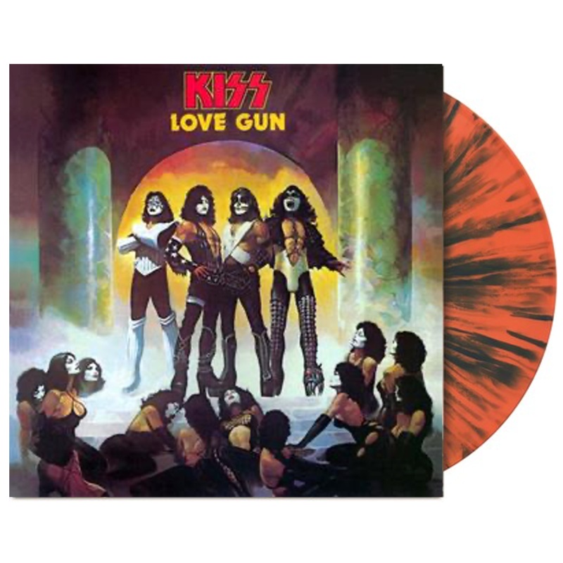 KISS 'LOVE GUN' LP (Tangerine/Aqua Splatter Vinyl)