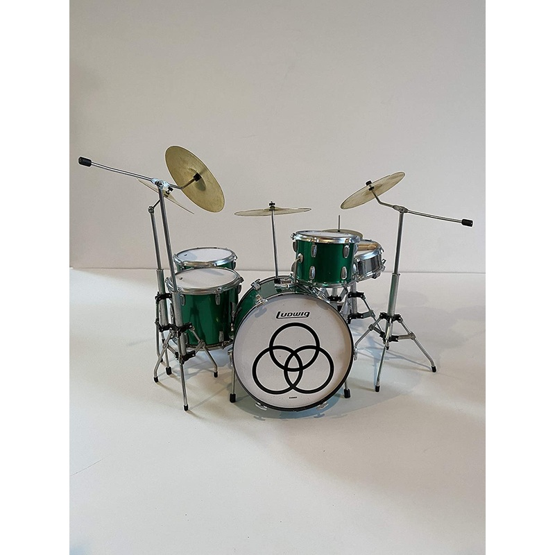 LED ZEPPELIN - JOHN BONHAM - GREEN SPARKLE MINI DRUM KIT