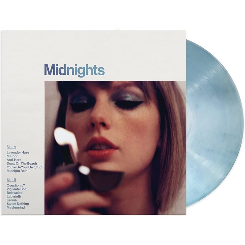 Taylor Swift Midnights Moonstone Blue Marbled Vinyl