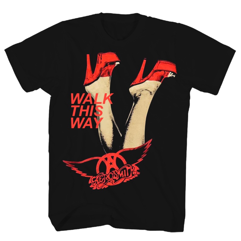 AEROSMITH WALK THIS WAY BLACK T-SHIRT BLACK