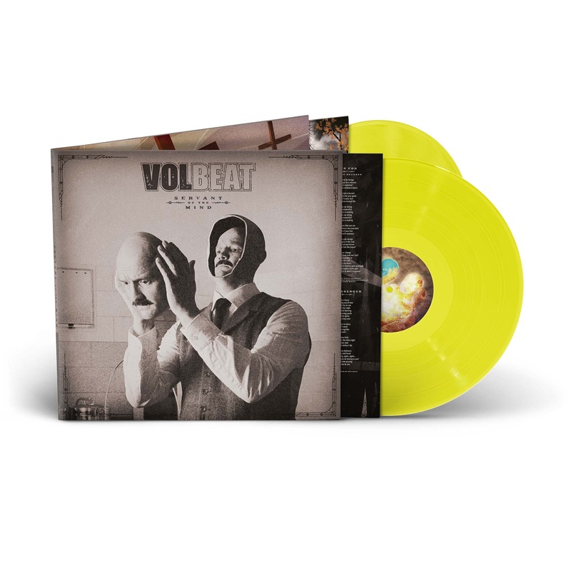 VOLBEAT SERVANT OF THE MIND LIMITED-EDITION OPAQUE YELLOW 2LP ONLY 400 MADE
