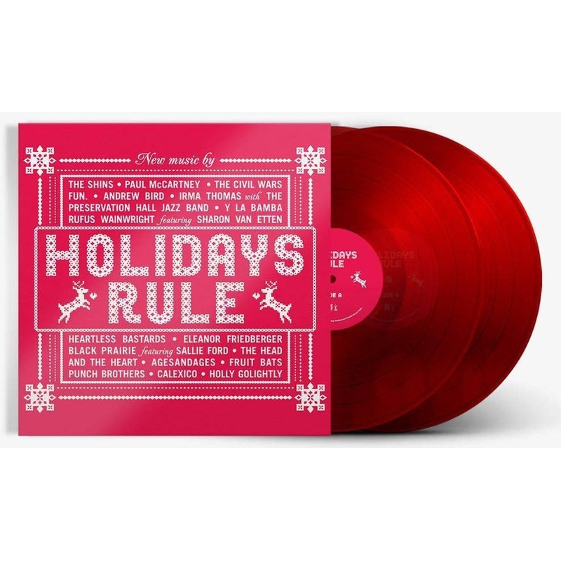 'HOLIDAYS RULE' RED 2LP (Red Vinyl) - Shins, Paul McCartney, Rufus Wainwright, Fruit Bats, more