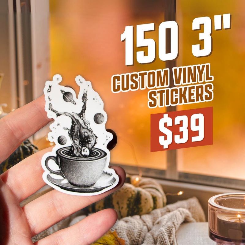 150 3" Custom Vinyl Stickers