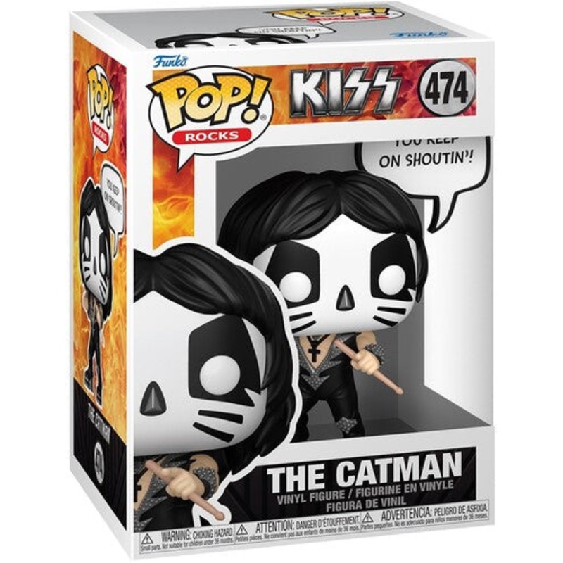 Kiss - Funko POP! Sayings: KISS - The Catman, Rock & Roll All Night (Vinyl Figure, Collectible) | Action Figure