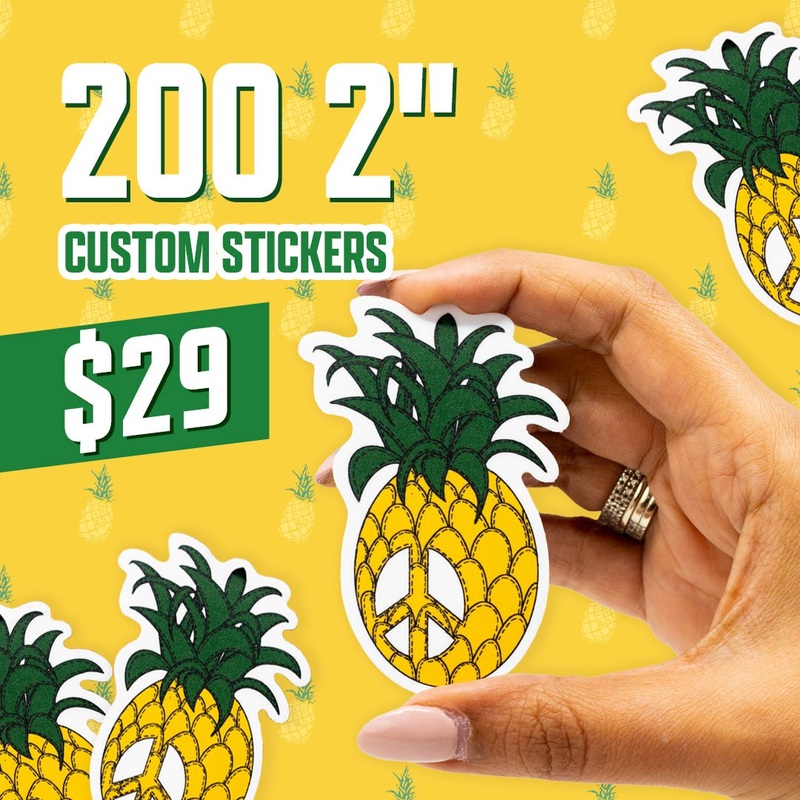 200, 2" Custom Vinyl Stickers