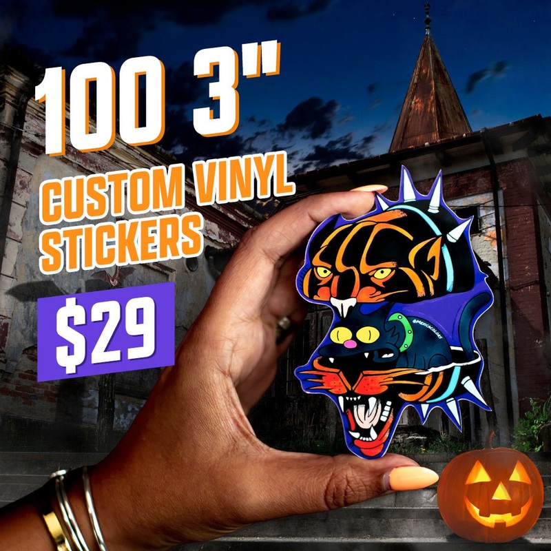 100 3" Custom Vinyl Stickers