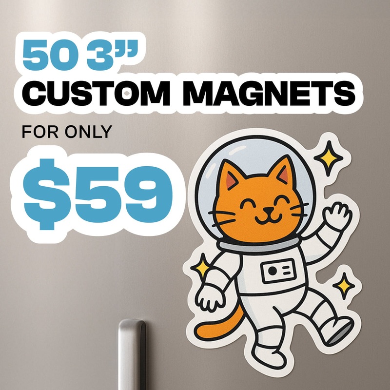 50 3" Custom Magnets