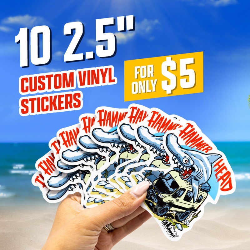 10 Custom Vinyl Stickers for $5