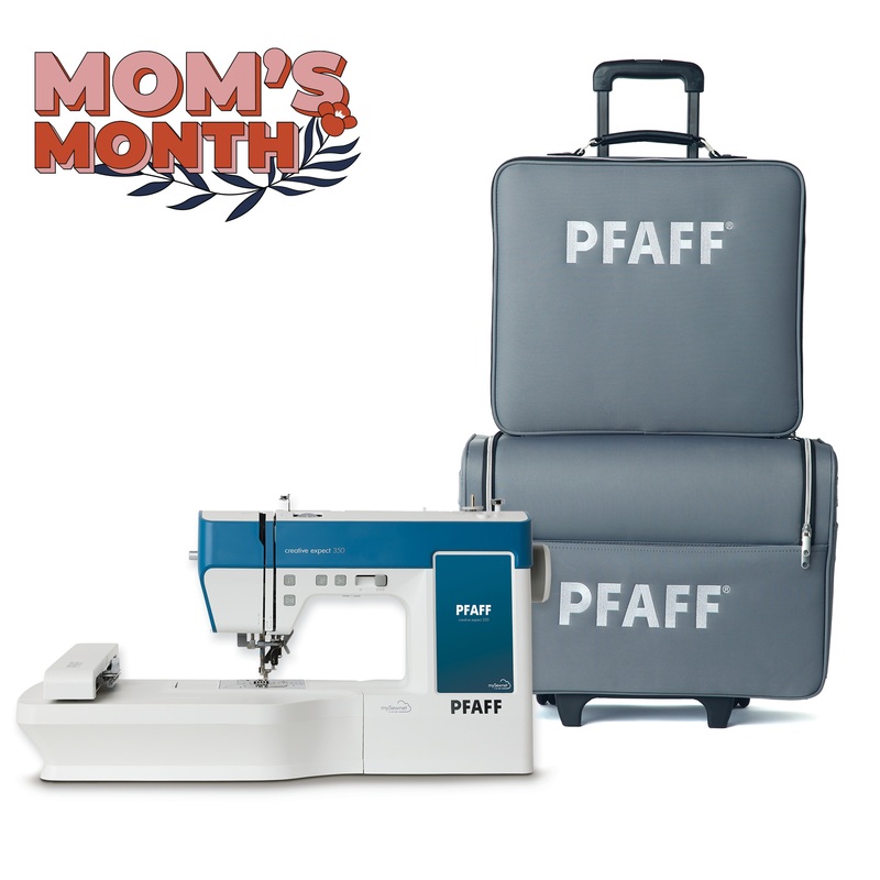 PFAFF creative expect 350 Sewing & Embroidery Machine & Luggage Set Bundle