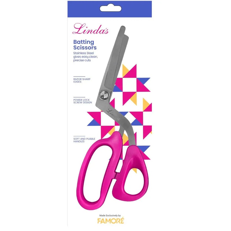 Batting Scissors by Linda's Electric Quilters Blue