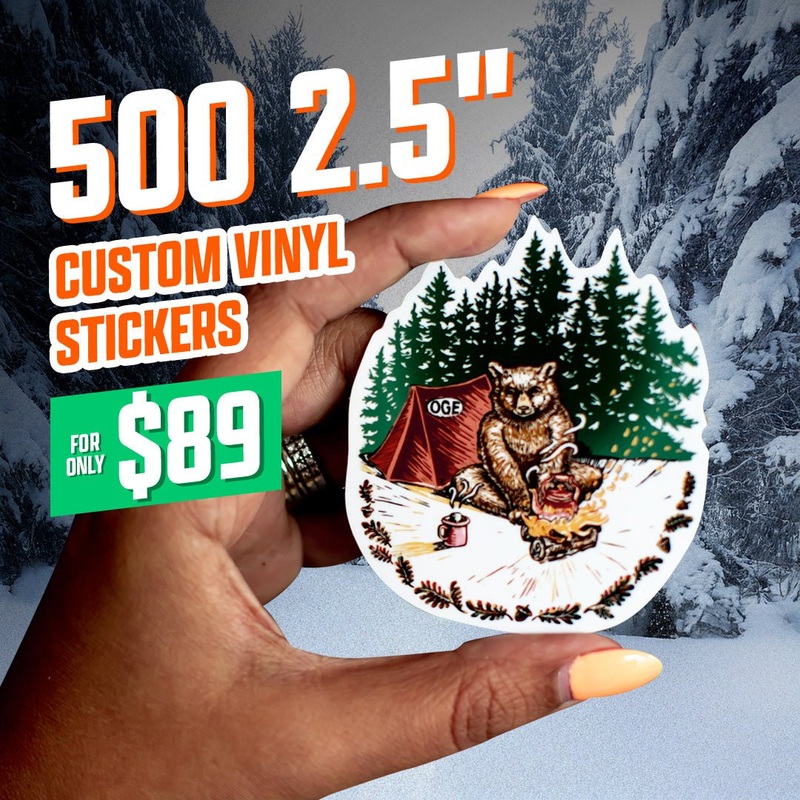 500 2.5" Custom Vinyl Stickers