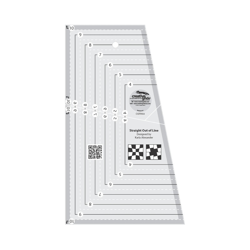 Creative Grids Straight Out Of Line 6in x 10in Quilt Ruler