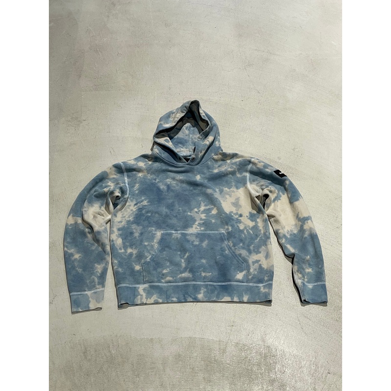 Pullover Hoodie Sweatshirt Tie Dye Blue