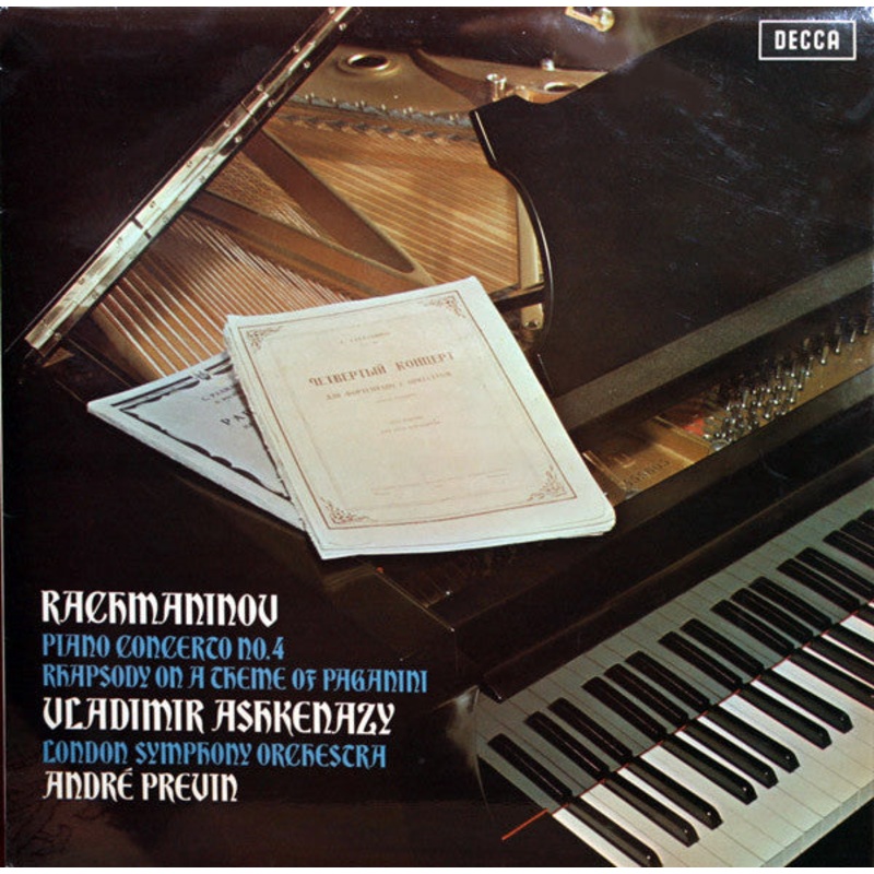 Sergei Rachmaninoff, Vladimir Ashkenazy, London Symphony Orchestra, Andr Previn Piano Concerto No. 4 Rhapsody On A Theme Of Paganini (E/VG+)