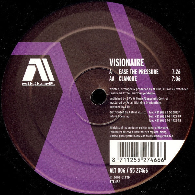 Visionaire Ease The Pressure / Clanque (VG/Generic)