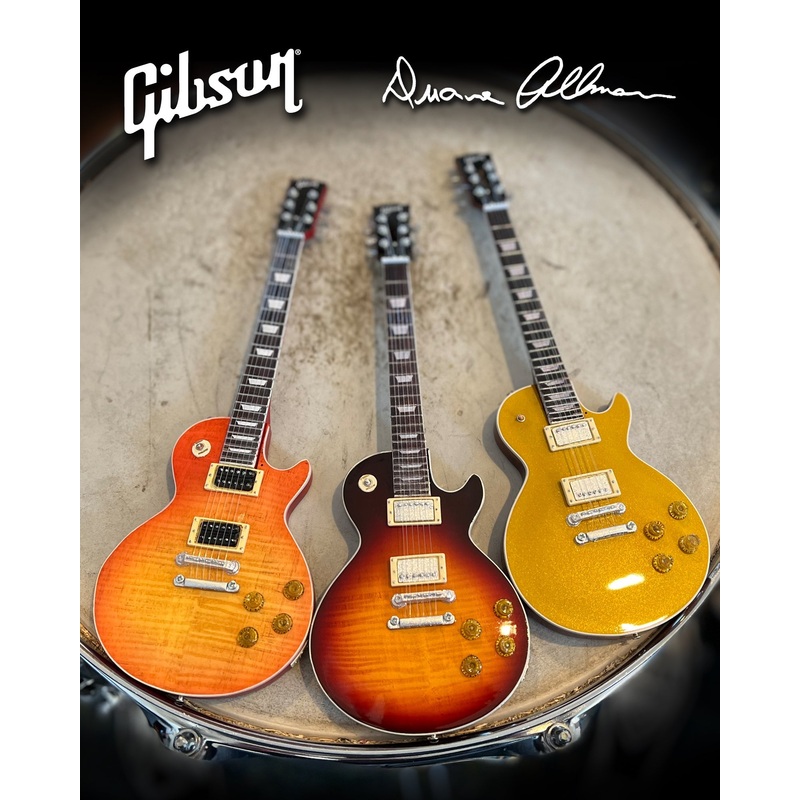 DUANE ALLMAN SET OF 3 GIBSON LES PAUL SIGNATURE MINI GUITAR MODELS