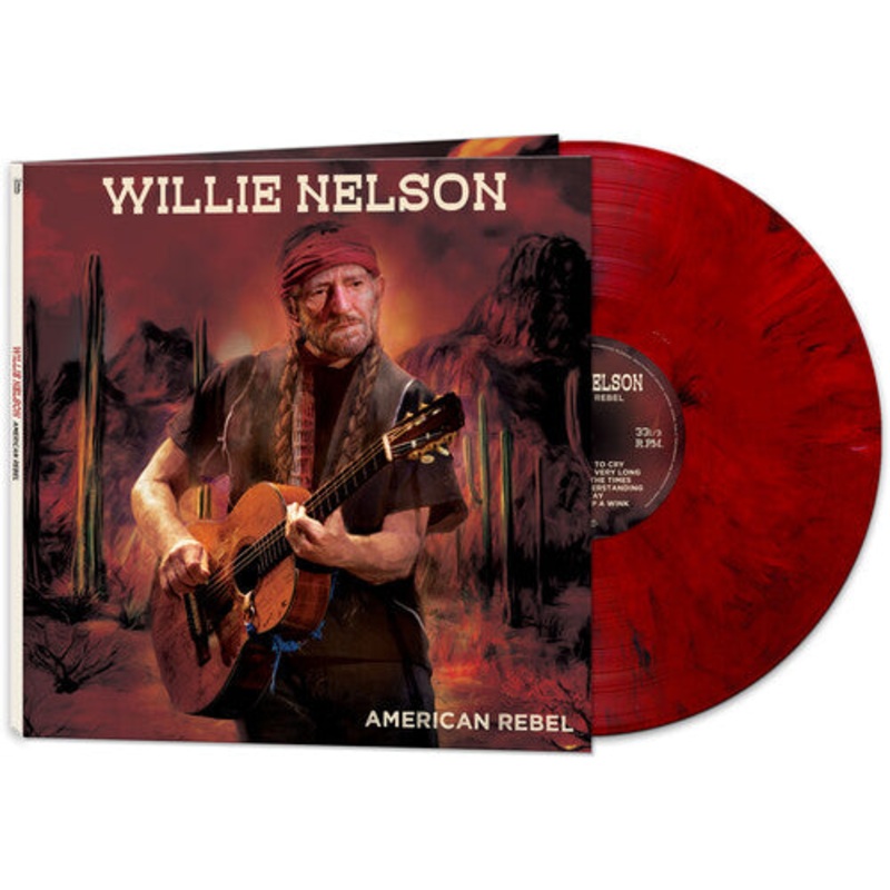 WILLIE NELSON 'AMERICAN REBEL' LP (Red Marble Vinyl)