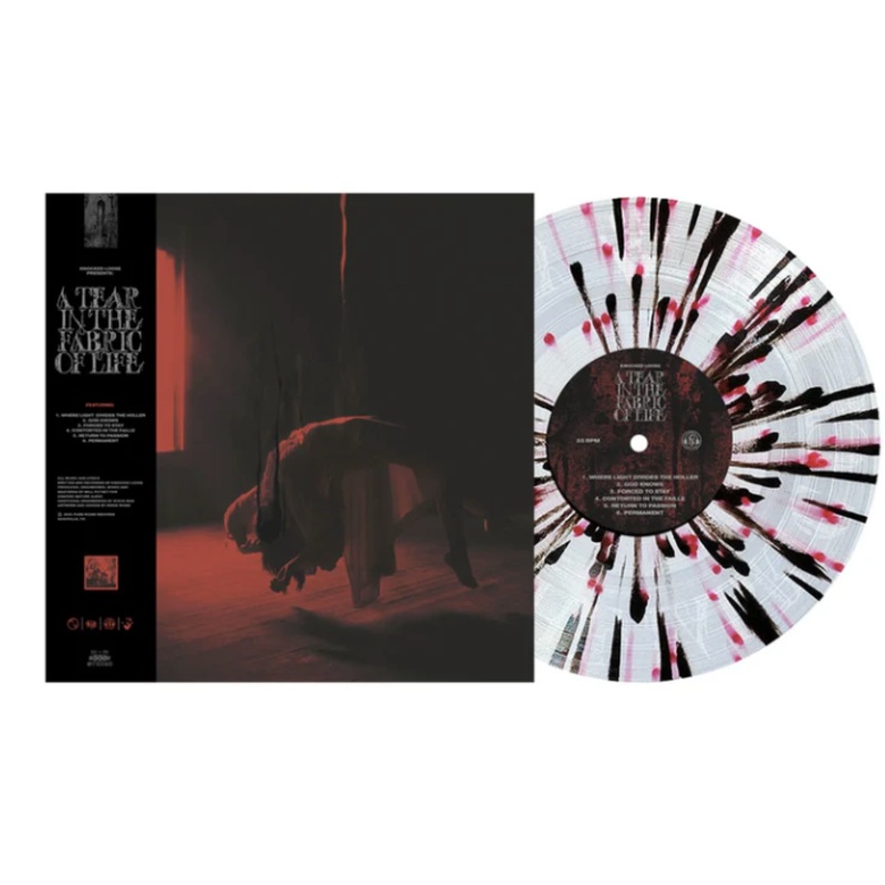 KNOCKED LOOSE 'A TEAR IN THE FABRIC OF LIFE' LP (Clear w/ Blood Red & Black Splatter Vinyl)