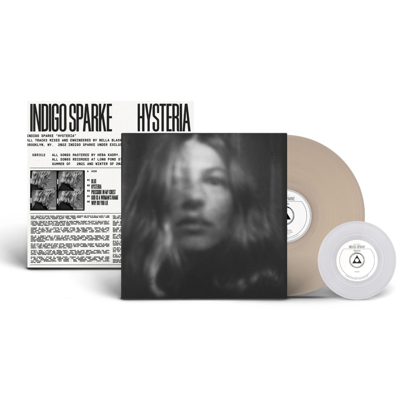 INDIGO SPARKE 'HYSTERIA' LP + 7" (Transparent Cloudy Clear Vinyl)