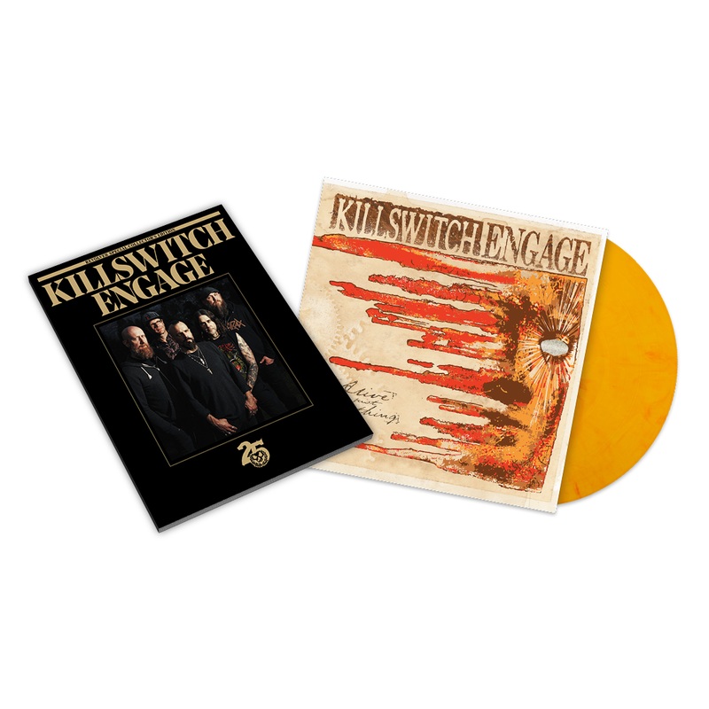 KILLSWITCH ENGAGE ALIVE OR JUST BREATHING LP (Limited Edition Only 500 Made, Yellow Flame Vinyl) + "BAND COVER" SPECIAL COLLECTOR'S EDITION DELUXE MAGAZINE