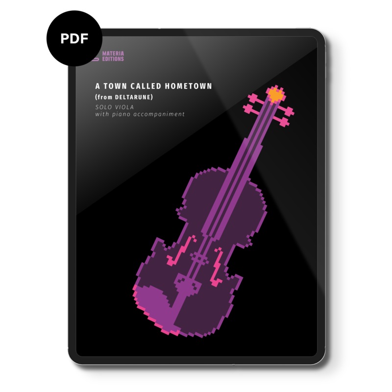 A Town Called Hometown (from DELTARUNE) (for Solo Viola with Piano Accompaniment) Digital Sheet Music