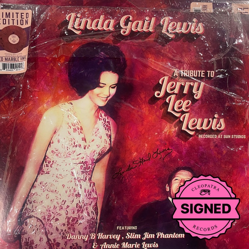 Linda Gail Lewis - A Tribute to Jerry Lee Lewis (Red Marble Vinyl - Signed by Linda Gail Lewis)