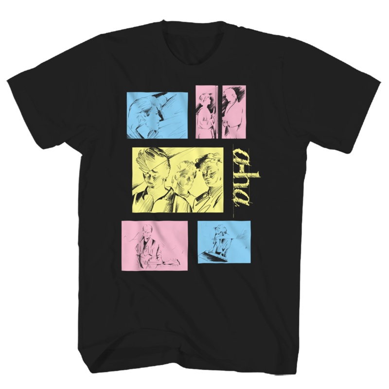 A-HA TOUR TAKE ON ME BLACK T-SHIRT BLACK