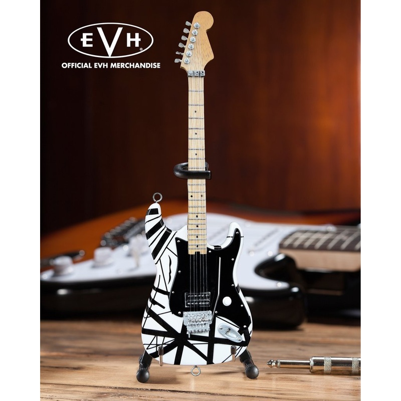 EDDIE VAN HALEN - BLACK & WHITE MINI GUITAR