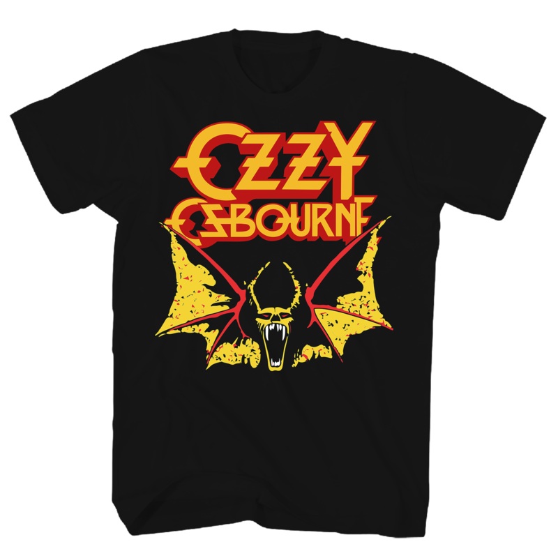 OZZY OSBORNE BAT BLACK T-SHIRT BLACK