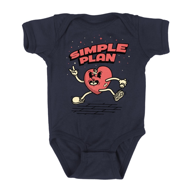 SIMPLE PLAN NAVY ONESIE