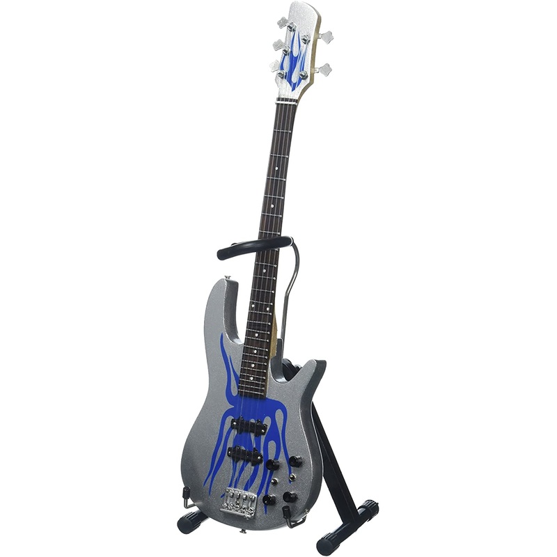 METALLICA - ROBERT TRUJILLO - BLUE FLAME BASS MINI GUITAR