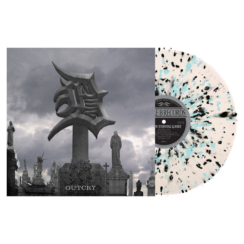 NEVER ENDING GAME OUTCRY LP (Limited Edition Only 250 made, Ultra Clear w/Blue & Black Splatter Vinyl)