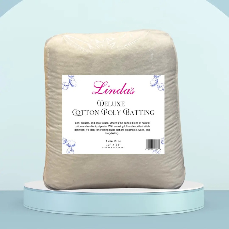 Deluxe Cotton/Poly Blend Quilt Batting - Twin Size 2 Yard Package - Made by Hobbs