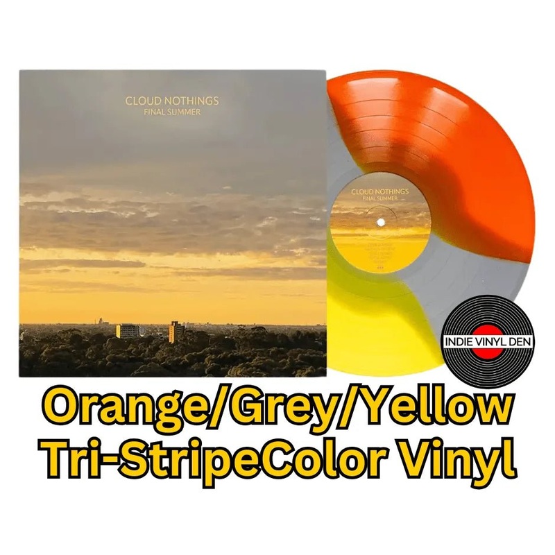 Cloud Nothings - Final Summer - Orange/Grey/Yellow Tri-Stripe Color Vinyl Record