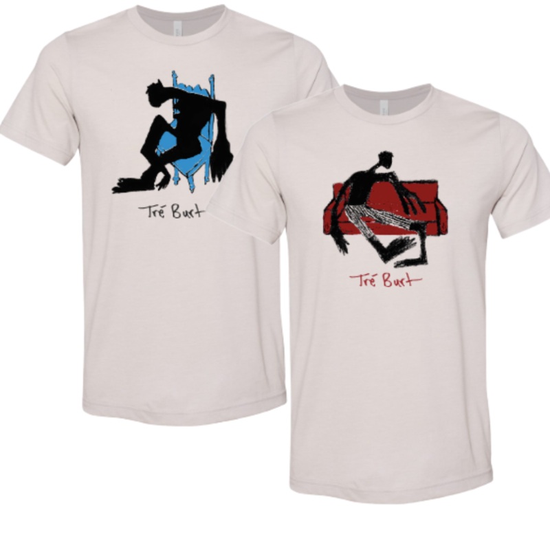Tr Burt - 'You, Yeah, You' T-Shirt - OH BOY RECORDS Blue Figure
