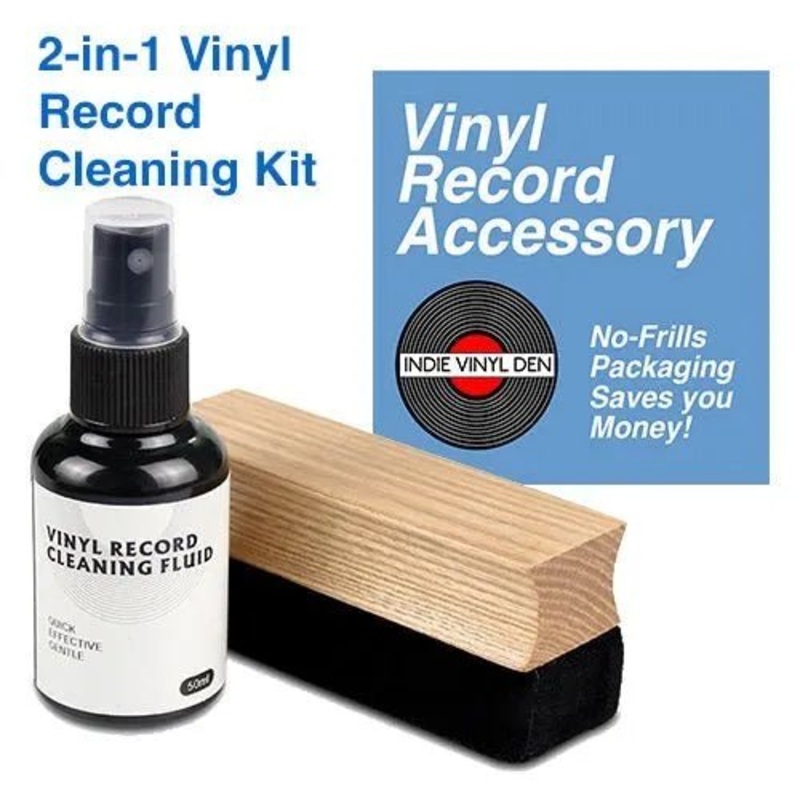 Vinyl Record Cleaning Brush 2-in-1 Set by Indie Vinyl Den