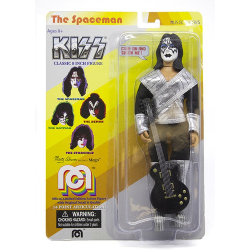 Kiss | Mego - KISS - Spaceman Love Gun 8" Action Figure with Guitar (Large Item, Action Figure, Collectible) | Action Figure
