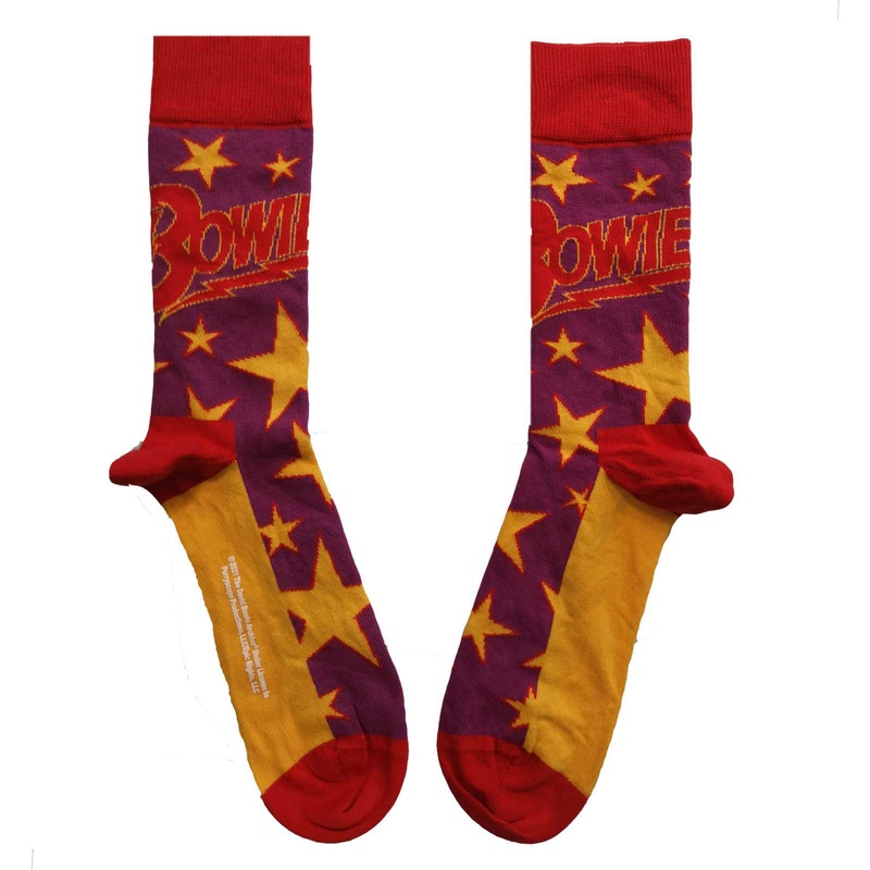 David Bowie - Unisex Ankle Socks: Stars Infill (Purple)