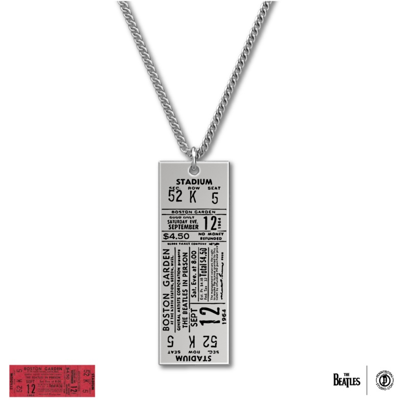 1964 Tour Ticket Necklace 19 - Boston 9/12/64