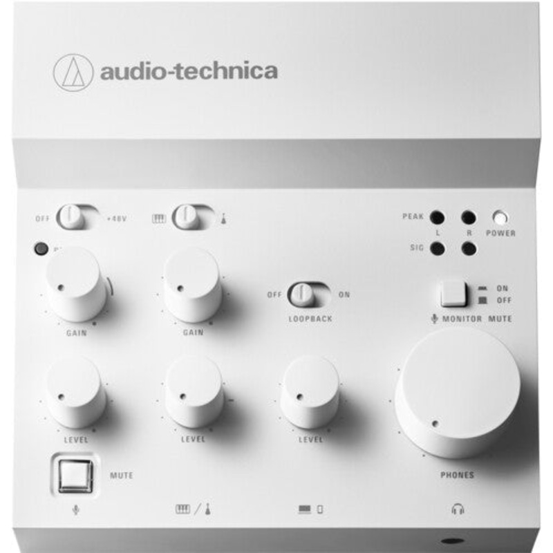 Audio Technica Atumx3Wh Strmg Usb Audio Mixer Wht - Audio Technica AT-UMX3WH Live Streaming USB Audio Mixer Interface , White